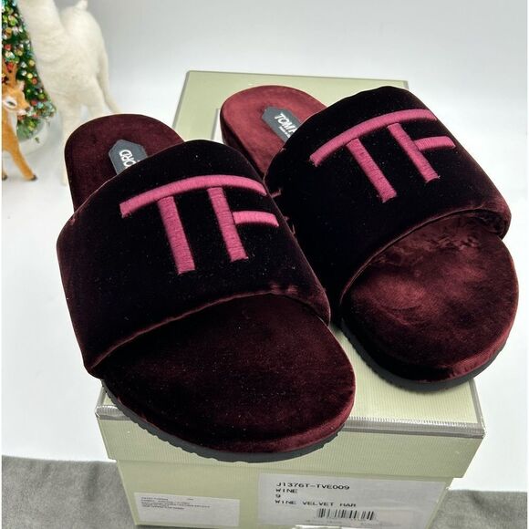 Men’s Tom Ford velvet slippers size 9, made in Italy - Picture 1 of 9